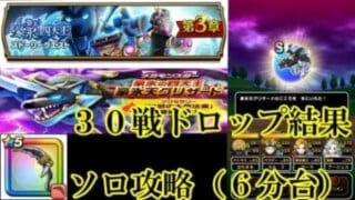 ドラクエウォーク　豪氷天グリザード　３０戦ドロップ結果・ソロ攻略（６分台）