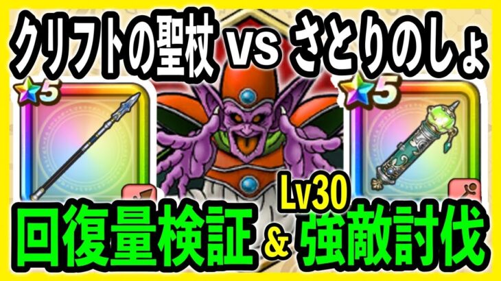 【ドラクエウォーク】強敵エビルプリーストLv30をフルオート討伐！クリフトの聖杖とさとりのしょの性能比較もしました