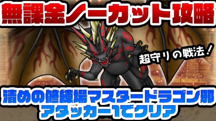 無課金の泥試合攻略！清めの修練場 終の杜 三の清め マスタードラゴン邪【ドラクエウォーク】