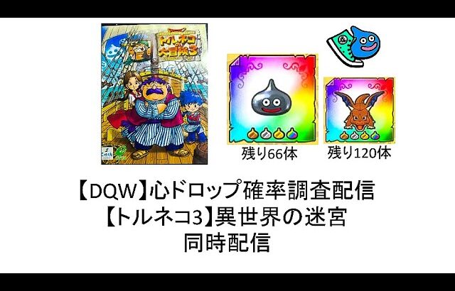 【ドラクエウォーク】心ドロップ確率調査#64【トルネコ３】異世界の迷宮同時配信