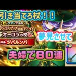 【ドラクエウォーク】【DQWガチャ】次の時までにジェム温存させて！でも杖運んできた欲しい！当たるか？夫婦で８０連