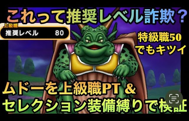 【ドラクエウォーク】ムドーは推奨レベル通りに勝てるのか⁉︎ 上級職PT＆セレクション装備縛りで検証してみた【ドラゴンクエストウォーク】