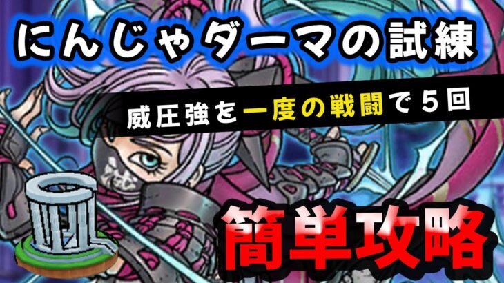 【ドラクエウォーク】特級職：ダーマの試練ニンジャ威圧・強、３段階を一度の戦闘で５回攻略（忘れがち）【DQウォーク】