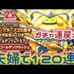 【ドラクエウォーク】【DQモンスターズコラボ】【DQWガチャ】当たれば祠が楽になる・ゴールデンクレイモア狙って！夫婦で１２０連！