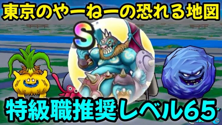 【ドラクエウォーク】【東京のやーねーの恐れる地図】特級職推奨レベル65、バギ属性地図周回【DQウォーク】