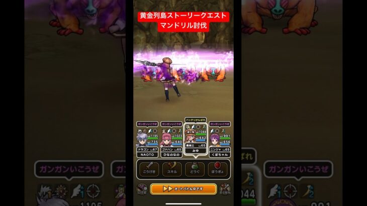 黄金列島ストーリークエスト、マンドリル討伐！#ドラクエウォーク