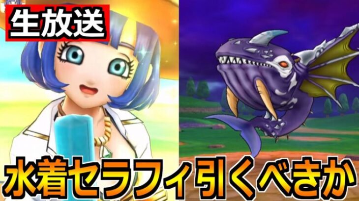 【ドラクエウォーク】水着セラフィガチャは引くべきか語る！だいおうクジラの対策もするぞ！