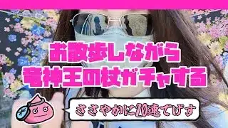 竜神王の杖ガチャ20連！お散歩しながらするよ！
