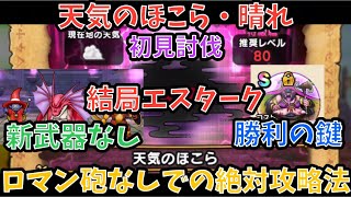 【ドラクエウォーク】天気 のほこら 晴れ ロマン砲禁止縛り初見討伐 ◯◯あれば絶対安定【ドラゴンクエストウォーク】