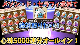【ドラクエウォーク】メゾンドセラフィ求めて 心珠生成5000連（500000ポイント）オールイン！【ドラゴンクエストウォーク】