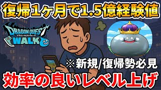【ドラクエウォーク】レベリングまとめ【復帰１ヶ月で１.５億経験値稼ぐ】