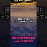 青森県豪雪状況。part3「歩道の雪がエグい。」