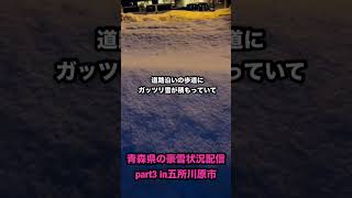 青森県豪雪状況。part3「歩道の雪がエグい。」