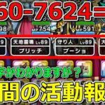 【ドラクエウォーク】7660-7624＝36！何の数字？1週間の活動報告・プレイ状況共有！