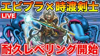 【ドラクエウォーク】エビプラ×時渡剣士で耐久レベリング始めます!!【DQW】