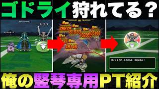 【ドラクエウォーク】18章めったに枠のゴッドライダーが倒すの大変なので竪琴専用パーティー作った。
