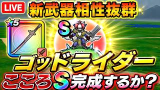 【ドラクエウォーク】新武器とゴッドライダー相性抜群！こころS完成狙ってガチ周回【LIVE】