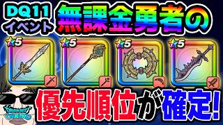【ドラクエウォーク】優先順位はこうです!!40周年DQ11イベントガチャ4種無課金勇者の優先順位をよしぞうがジャッジ!!