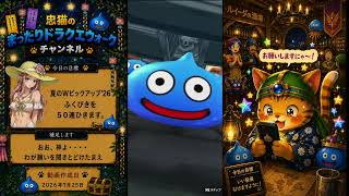 忠猫のまったりドラクエウォーク（その２８）復刻夏のWピックアップ26ガチャを５０連引くの巻