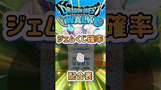 【ドラクエウォーク】サマージェムくじ確率と配合表 #dqw #ドラクエウォーク #ドラクエ